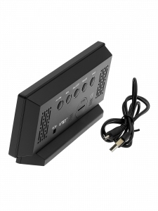 Часы электронные настольные от USB с будильником и термометром VST 897-4 Зеленые